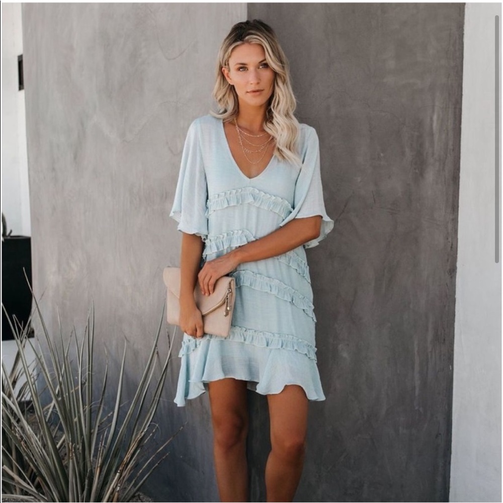 NWT Vici Let’s Tango Pocketed Ruffle Dress